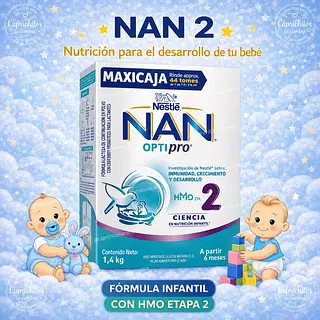 Nan 2 Optipro Fórmula Infantil 1400g